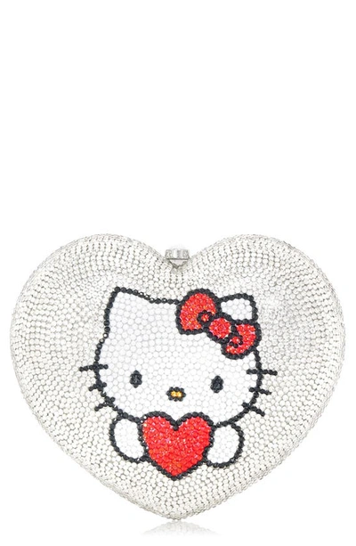 JUDITH LEIBER COUTURE + Hello Kitty crystal-embellished silver-tone tote
