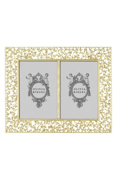 Shop Olivia Riegel Isadora 4 X 6-inch Double Picture Frame In Gold
