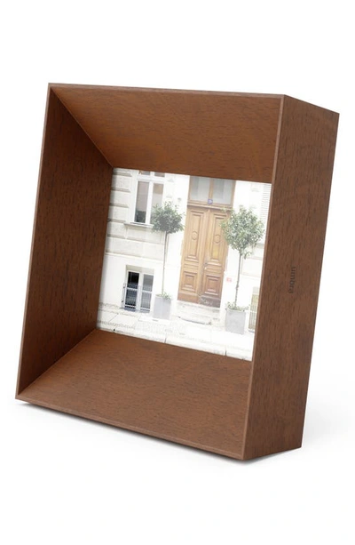 Shop Umbra Lookout Angular Picture Frame In Light Walnut/ 4"x6"