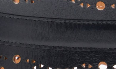Shop Alaïa Lambskin Leather Wide Corset Belt In Noir