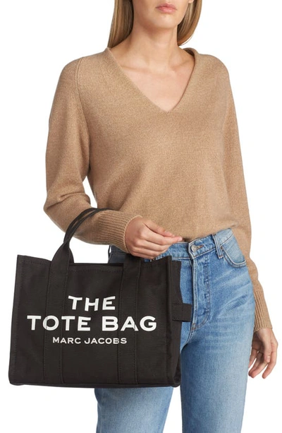 Marc Jacobs Small Traveler Canvas Tote In Black
