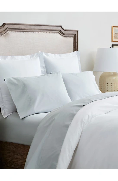 Shop Boll & Branch Set Of 2 Percale Hemmed Pillowcases In Shore