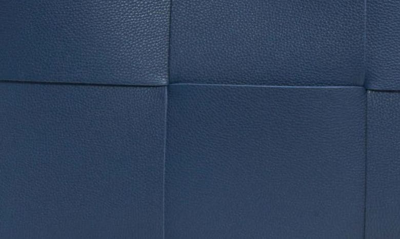 Shop Bottega Veneta Large Arco Intrecciato Leather Tote In Deep Blue-silver