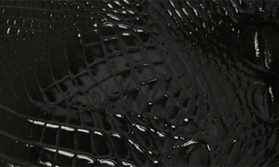 Shop Brahmin Marlowe Croc Embossed Leather Bucket Bag In Black