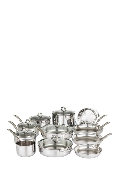 Shop Viking 17-piece 3-ply Stainless Steel Cookware Set In Silver