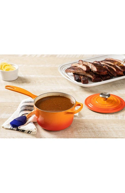 Le Creuset Signature 1.75-quart Enameled Cast Iron Saucepan In Flame