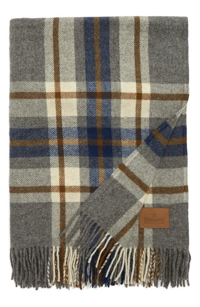 Pendleton Motor Robe Wool Throw Blanket With Carrying Straps In Raleigh Plaid