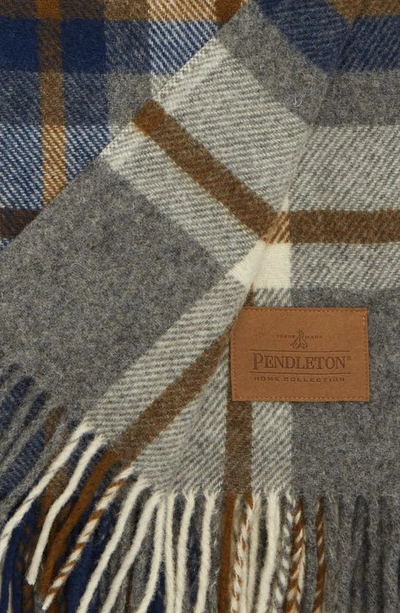 Pendleton Motor Robe Wool Throw Blanket With Carrying Straps In Raleigh Plaid