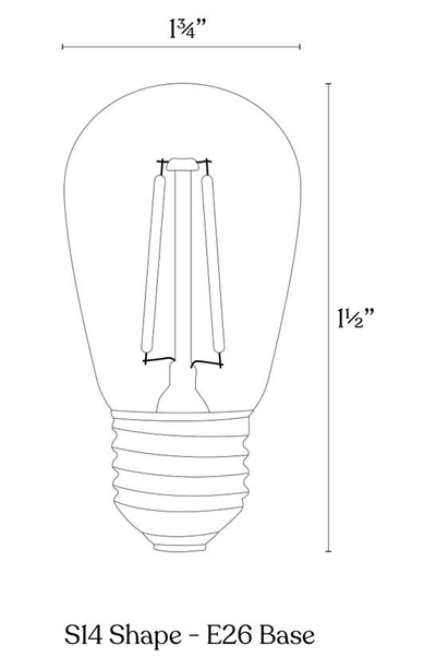 Shop Brightech Ambience Pro Led S14 2 Watt 15-pack Light Bulbs In Black