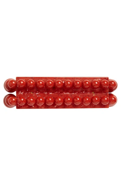 Shop Cult Gaia Eos Beaded Acrylic Box Clutch In Rouge