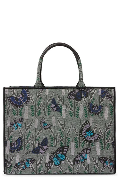 Shop Furla Opportunity Large Jacquard Tote In Toni Ulivo