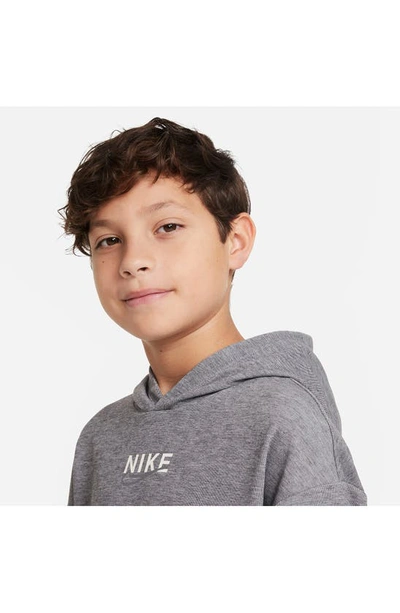 Shop Nike Kids' Dri-fit Hoodie In Charcoal