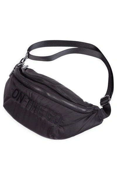 Shop Childhome On The Go Water Repellent Belt Bag In Puffer Black