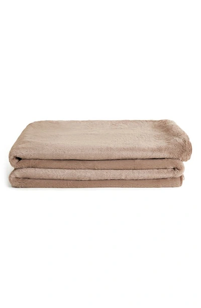 Shop Unhide Li'l Marsh Medium Plush Blanket In Mocha Sharpei