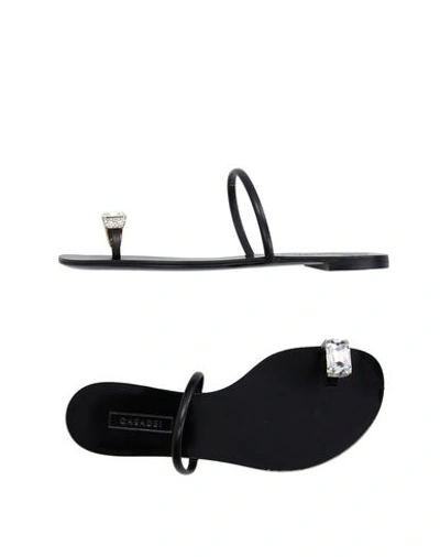 Shop Casadei Flip Flops In Black