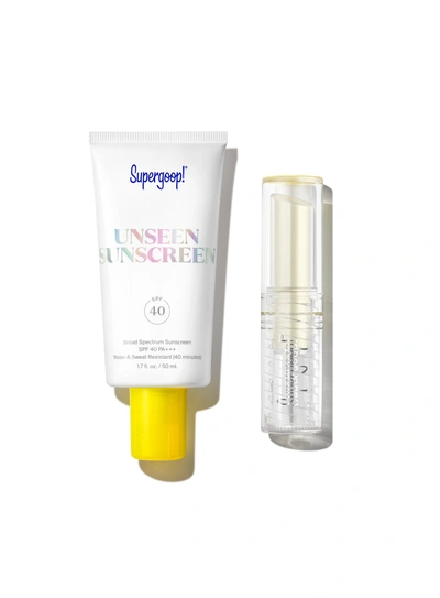 Shop Supergoop Unseen Face & Lip Set Sunscreen !