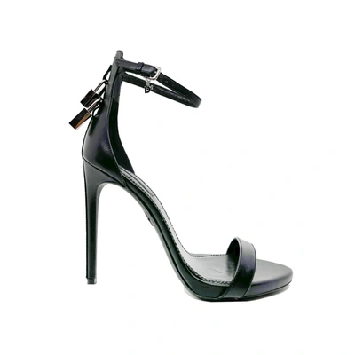 Shop Dsquared2 Leather Sandals In Black