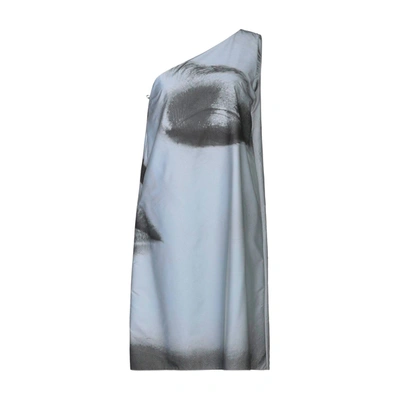 Shop Dsquared2 One Shoulder Dress In Gray