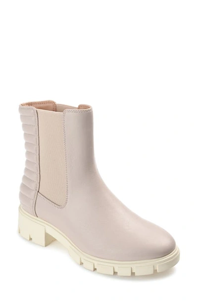 Journee Collection Tru Comfort Tatiana Lug Sole Chelsea Boot In Stone