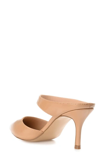 Journee Collection Women's Maevali Heels Women's Shoes In Patent/ Tan