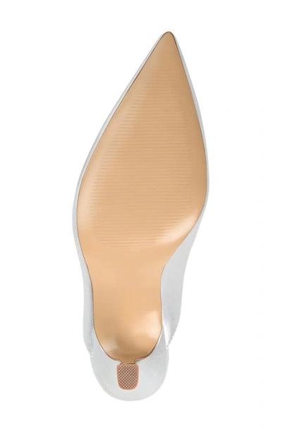 Journee Collection Shiyza Faux Leather Mule Pump In Silver