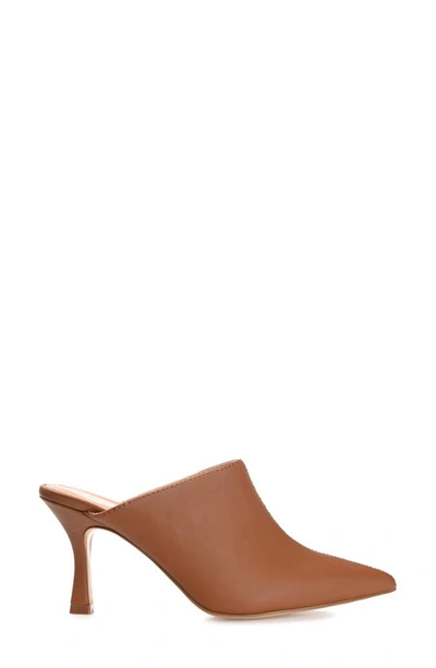 Shop Journee Collection Shiyza Faux Leather Mule Pump In Brown