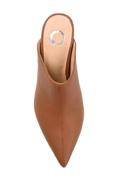 Shop Journee Collection Shiyza Faux Leather Mule Pump In Brown