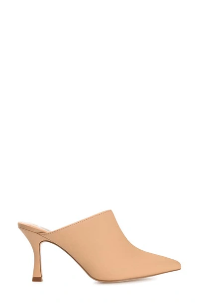 Shop Journee Collection Shiyza Faux Leather Mule Pump In Tan