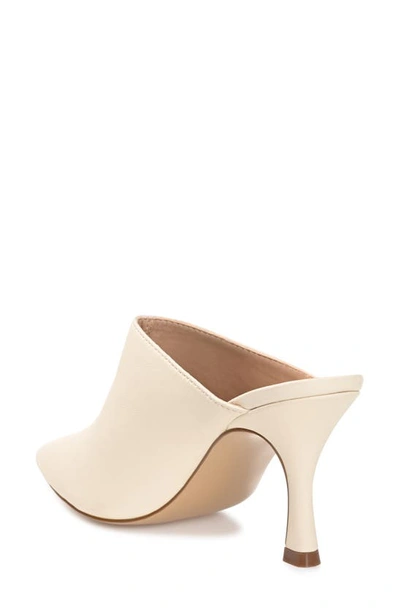 Shop Journee Collection Shiyza Faux Leather Mule Pump In Nude
