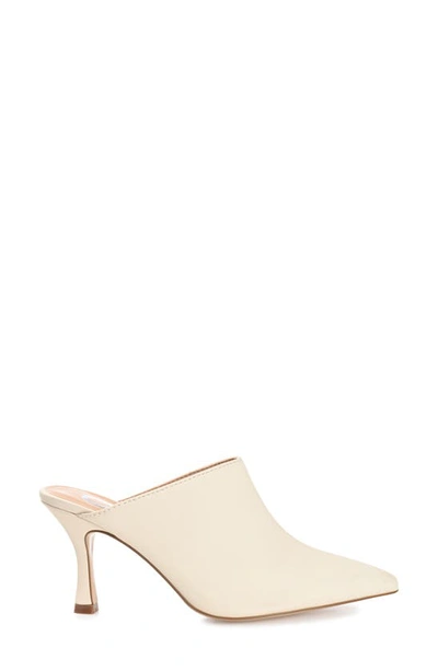 Shop Journee Collection Shiyza Faux Leather Mule Pump In Nude