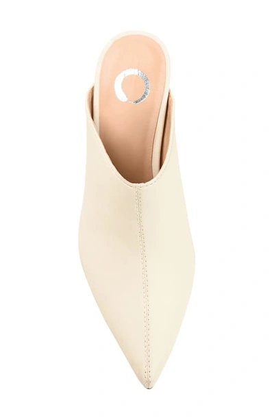 Shop Journee Collection Shiyza Faux Leather Mule Pump In Nude