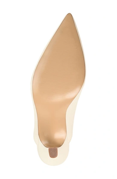 Shop Journee Collection Shiyza Faux Leather Mule Pump In Nude