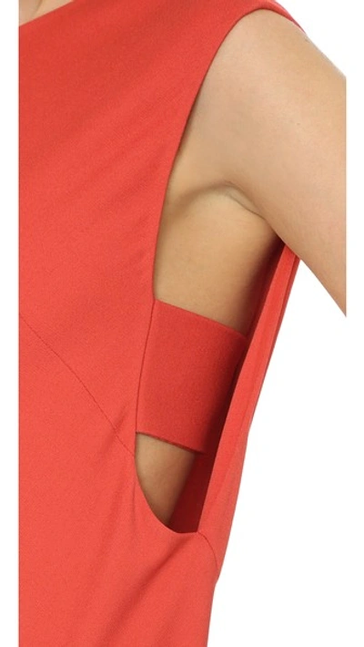 Shop Narciso Rodriguez Jersey Dress In Red