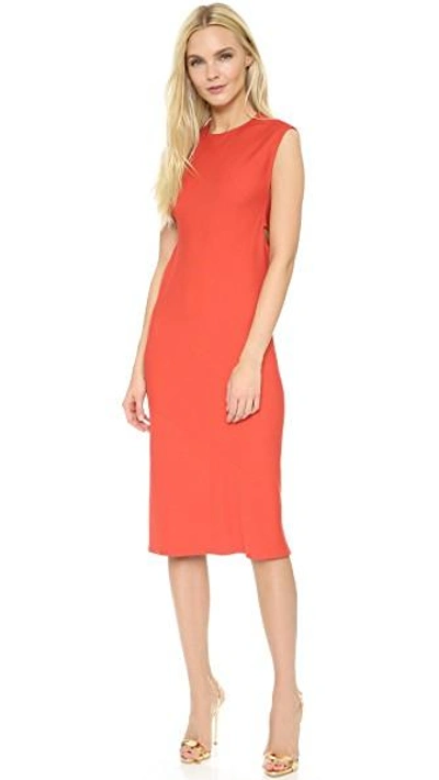 Shop Narciso Rodriguez Jersey Dress In Red