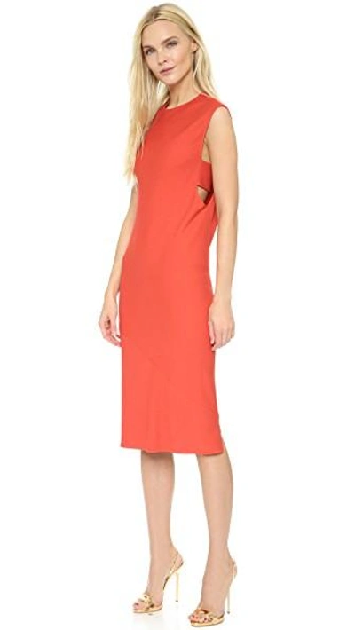 Shop Narciso Rodriguez Jersey Dress In Red