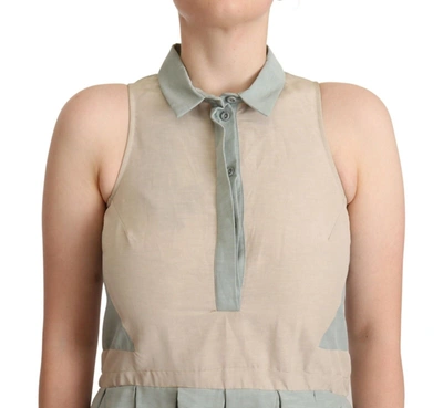 Comeforbreakfast Multicolor Collared Sleeveless Sheath Dress In Multicolor