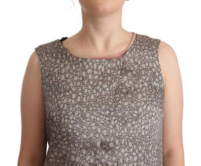 Comeforbreakfast Gray Sleeveless Shift Knee Length Dress In Gray