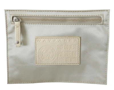 Shop Wayfarer Elegant White Fabric Coin Women's Wallet
