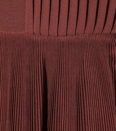 Shop Valentino Silk Dress In Red
