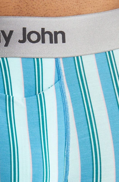 Shop Tommy John Second Skin 8-inch Boxer Briefs In Island Goodnight Stripe