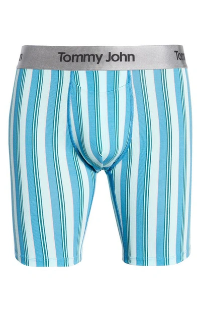 Shop Tommy John Second Skin 8-inch Boxer Briefs In Island Goodnight Stripe