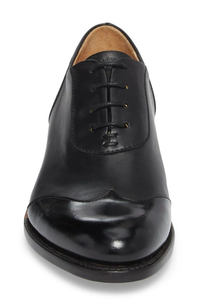 The Office Of Angela Scott Mr. Evans Wing-tip Oxfords In Black On Black