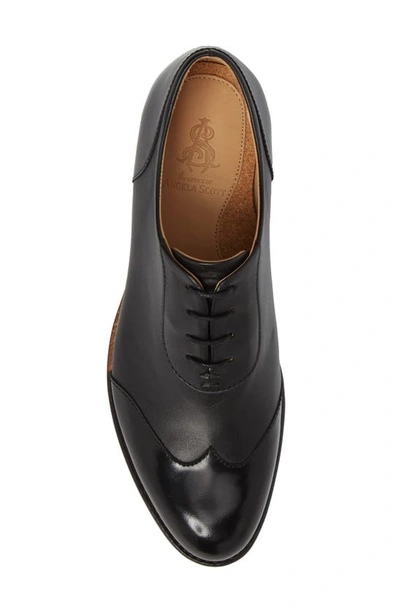The Office Of Angela Scott Mr. Evans Wing-tip Oxfords In Black On Black
