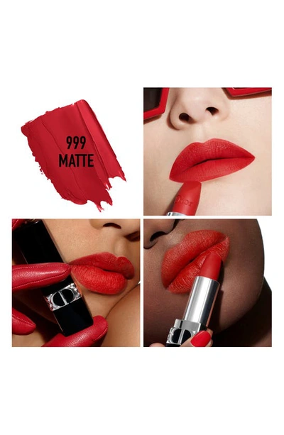 Shop Dior Rouge  Lipstick Refill In 999 / Matte