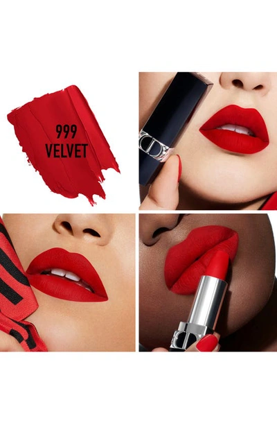 Shop Dior Rouge  Lipstick Refill In 999 / Velvet