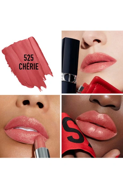 Shop Dior Rouge  Lipstick Refill In 525 Cherie / Metallic