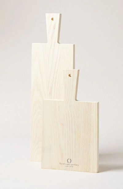 Farmhouse Pottery Pantry Long Wooden Cutting Board In White