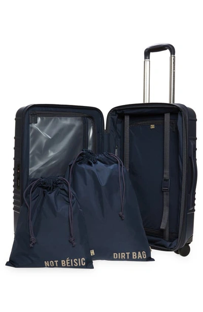 Shop Beis 21-inch Rolling Spinner Suitcase In Navy