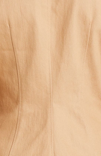 Cinq À Sept Khloe Denim Three-quarter Sleeve Blazer In Sahara