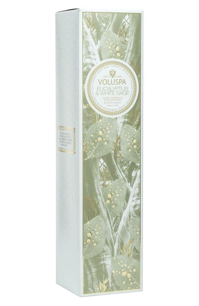 Voluspa Eucalyptus & White Sage Reed Diffuser 6.5 Oz. In Eucalyptus